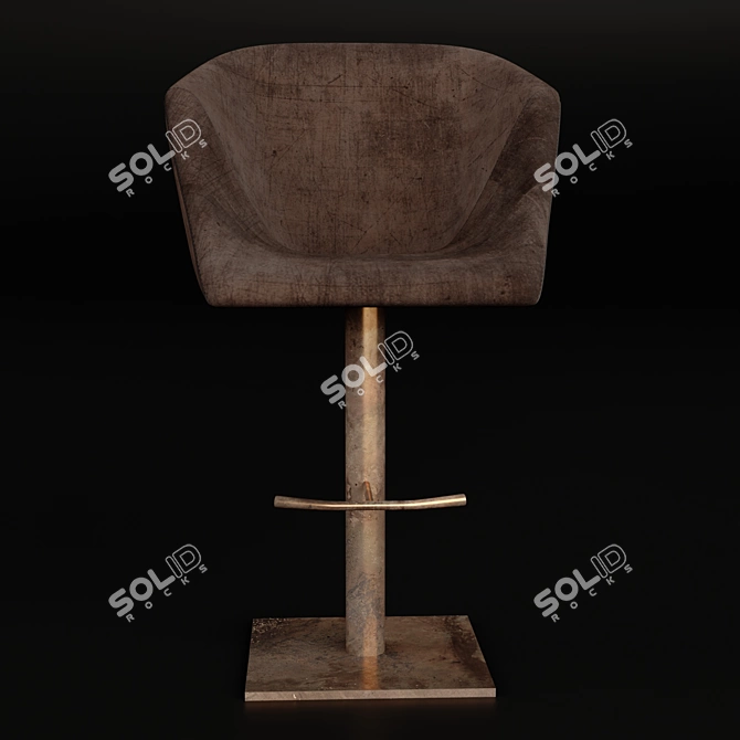 Modern Henge Hexagon Stool 3D model image 2