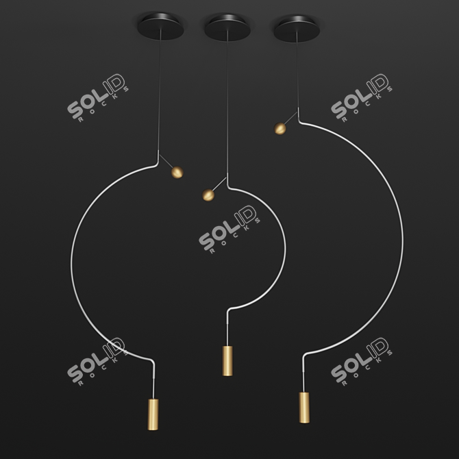 Customizable Liaison Lamp Collection 3D model image 1