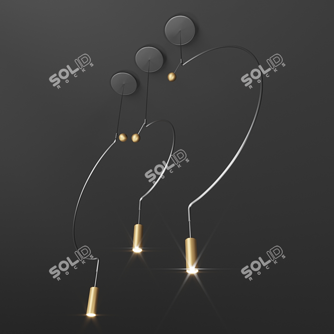 Customizable Liaison Lamp Collection 3D model image 2