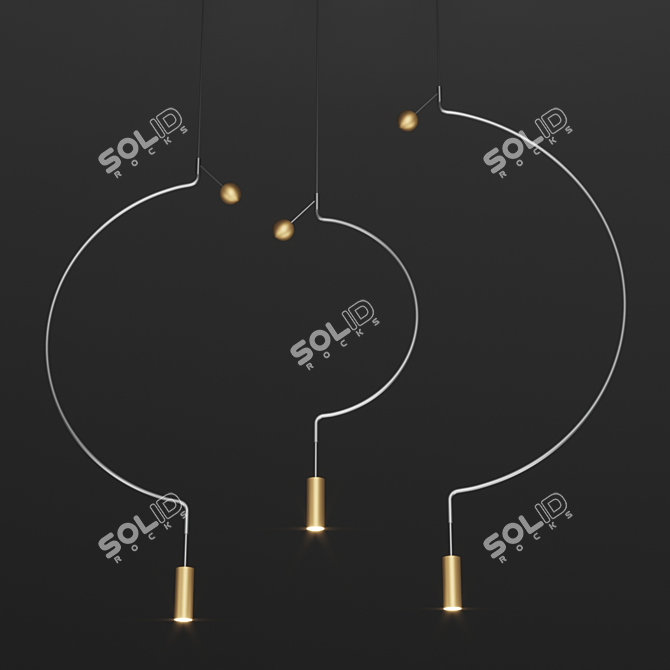 Customizable Liaison Lamp Collection 3D model image 3