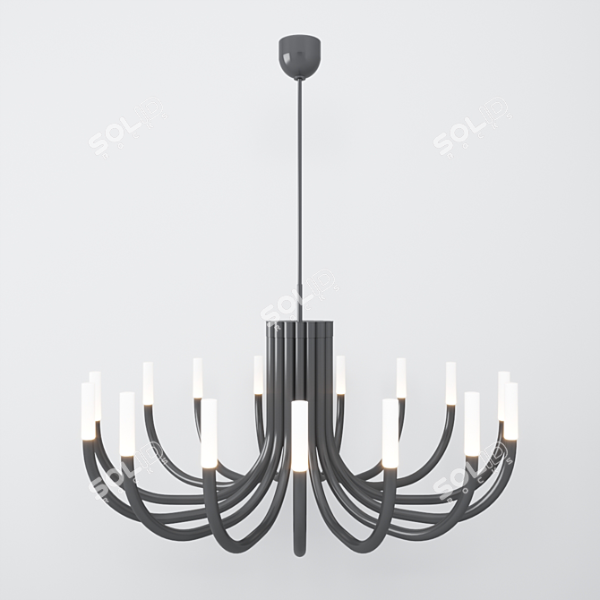 Kelly Wearstler's Rousseau Large Oval Chandelier 3D model image 2