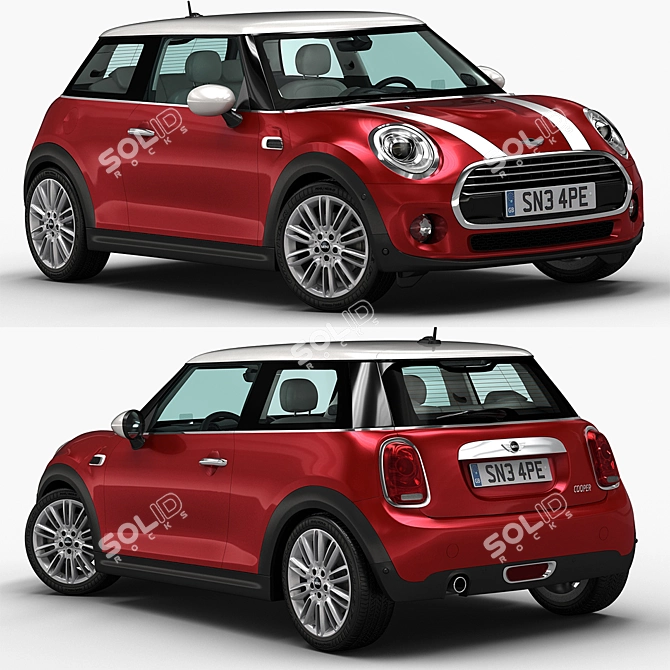 Detailed 3D Mini Cooper Model 3D model image 1