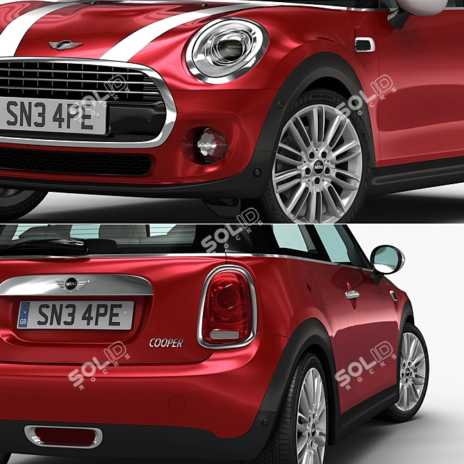 Detailed 3D Mini Cooper Model 3D model image 3