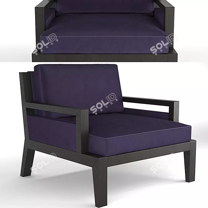 Modern Upholstered Armchair - 3DMax 2014 Archive 3D model image 1