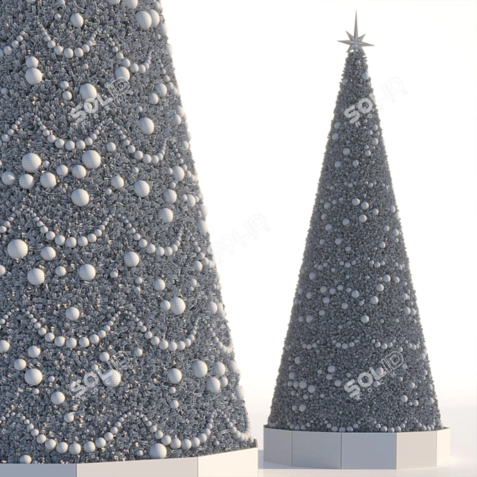 Urban Christmas Trees: 14m & 22m 3D model image 3