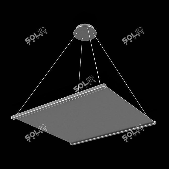 Radiant Patterns Ultra-Clear Glass Chandelier 3D model image 2