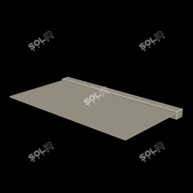 Glowing Patterns Glass Shelf 3D model image 2