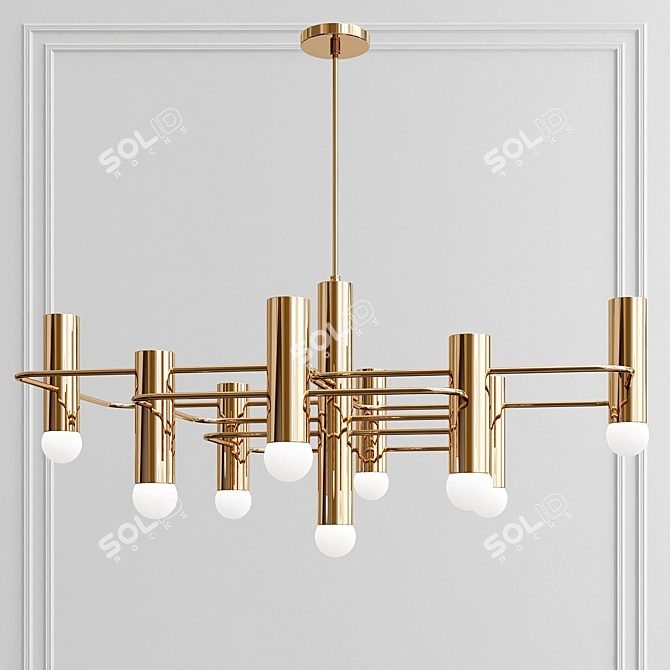 Elegant Boulanger Chandelier 3D model image 1