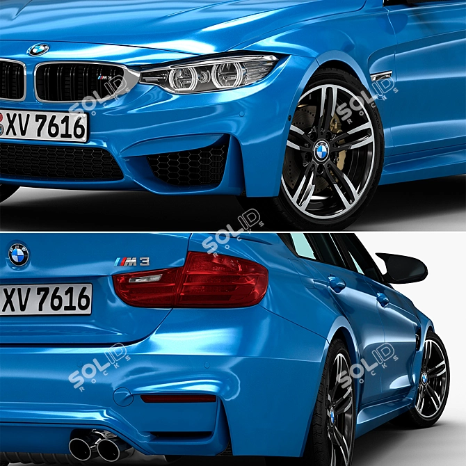 High-Quality BMW M3 3D Model 3D model image 3