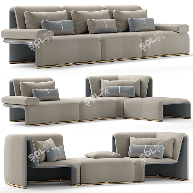 Elegance in Comfort: My Design Sofa 3D model image 1