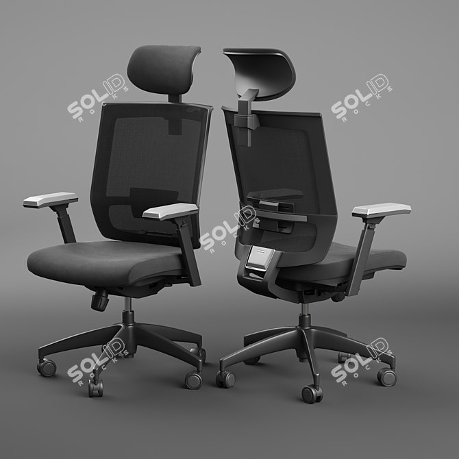 Max Comfort Office Chair 3D model image 1