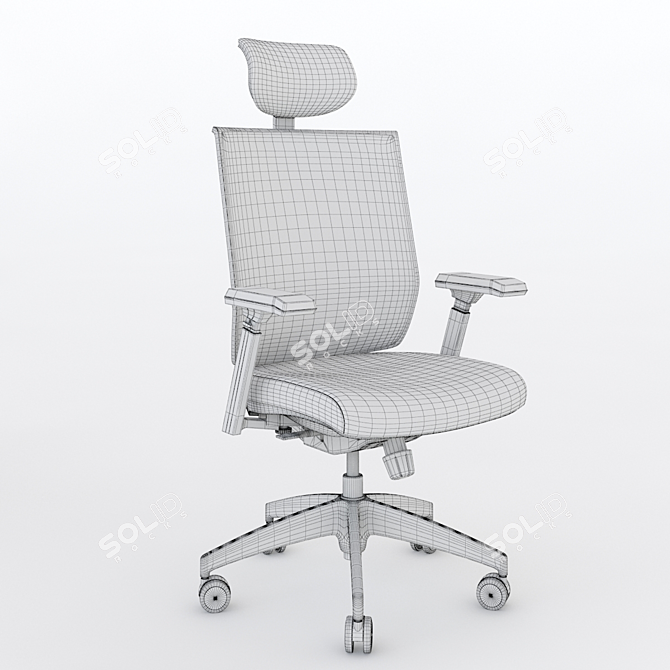 Max Comfort Office Chair 3D model image 3