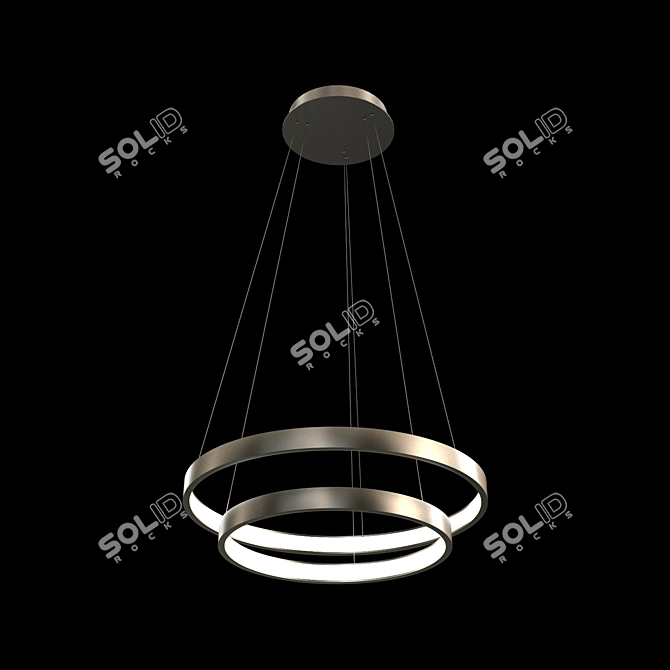 Luchera LED Designer Chandelier 3D model image 1