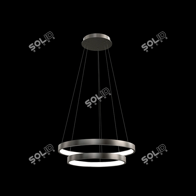 Luchera LED Designer Chandelier 3D model image 3
