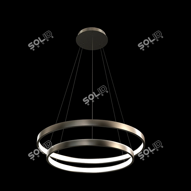 Modern LED Designer Chandelier 3D model image 1