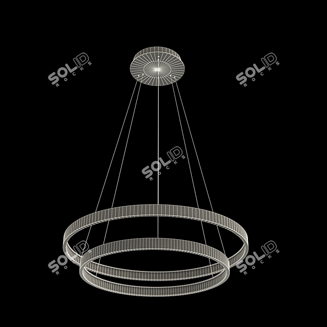 Modern LED Designer Chandelier 3D model image 2