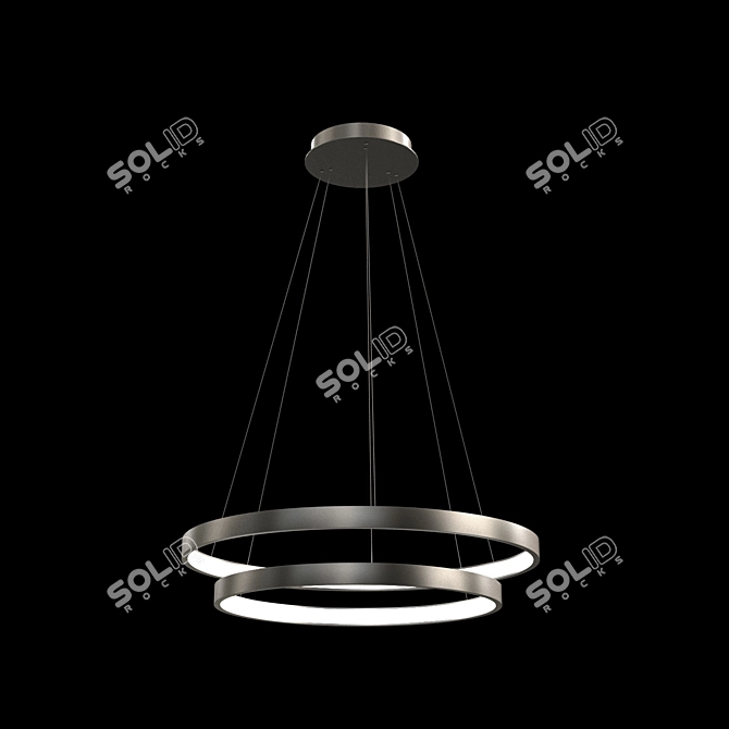 Modern LED Designer Chandelier 3D model image 3