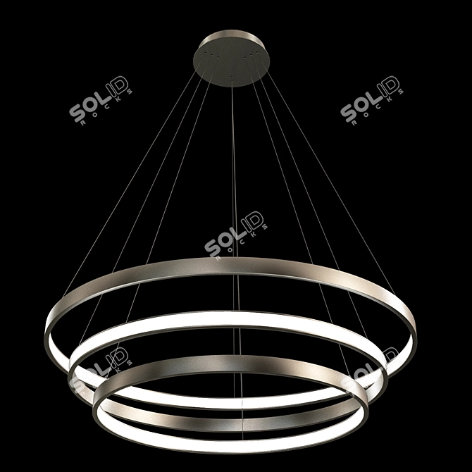 Modern LED Designer Chandelier 3D model image 1