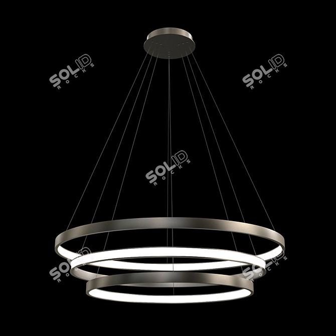 Modern LED Designer Chandelier 3D model image 3