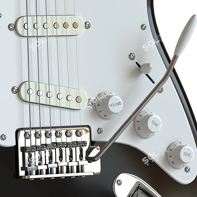 Squier Stratocaster Electric Guitar 3D model image 7