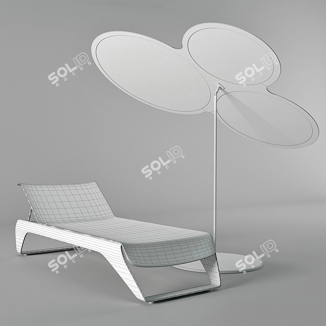 Modern Lounge Chair with PBR Finish 3D model image 2