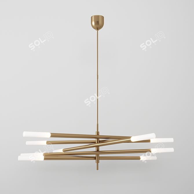 Rousseau Articulating Chandelier: Exquisite Design by Kelly Wearstler 3D model image 2