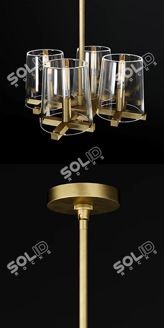 PAUILLAC Pendant: Elegant Ceiling Light 3D model image 2