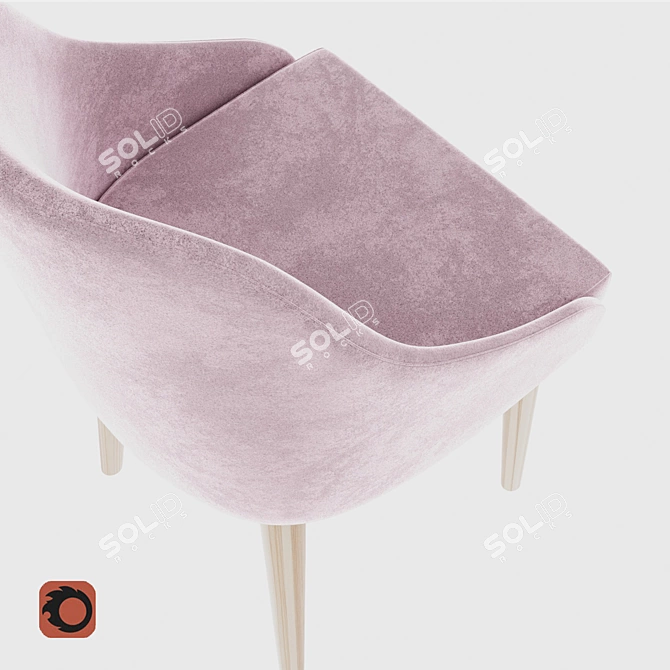 Pudra Chair: Stylish Comfort for Any Space 3D model image 2