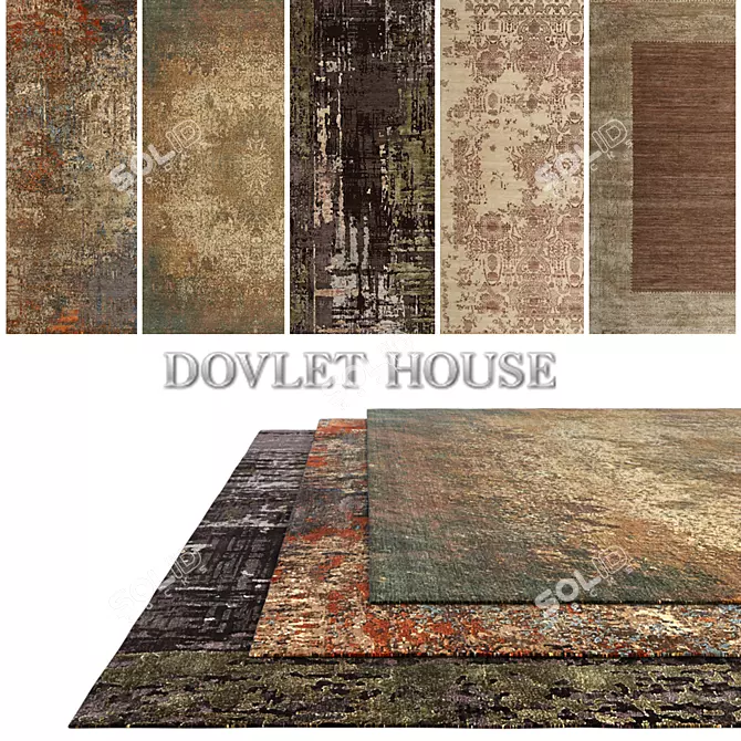 Carpets DOVLET HOUSE 5pcs (part 291) 3D model image 1