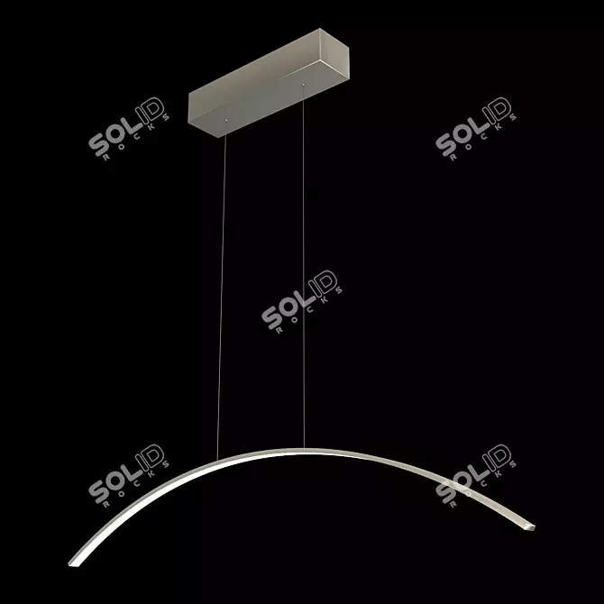 Modern Loft LED Linear Chandelier 3D model image 1