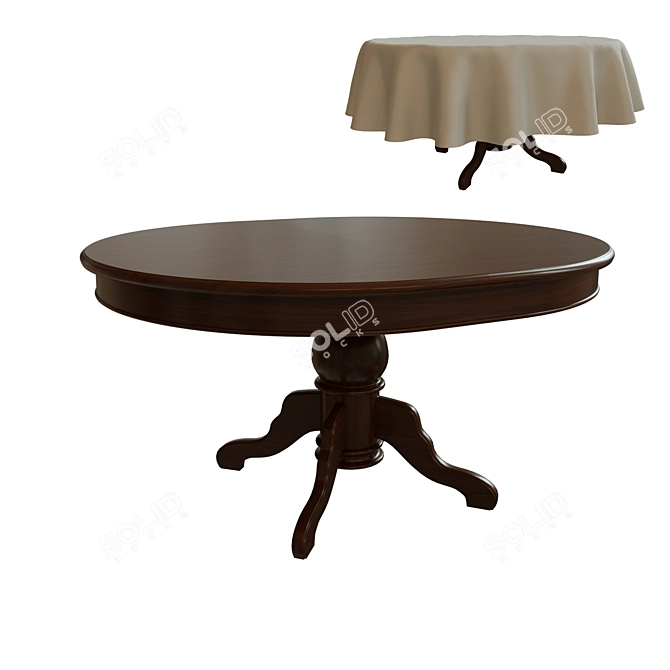 Modern Dining Table - 2 Designs Available 3D model image 1
