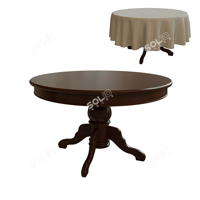 Modern Dining Table Set 3D model image 1