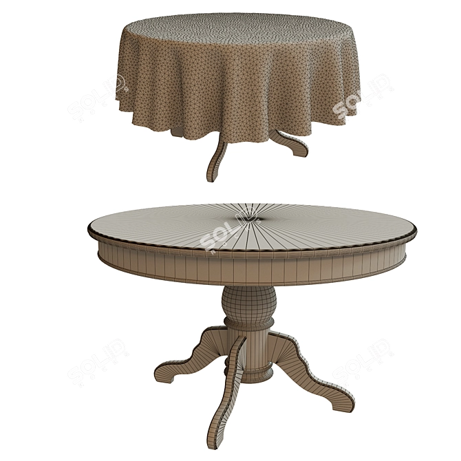 Modern Dining Table Set 3D model image 2