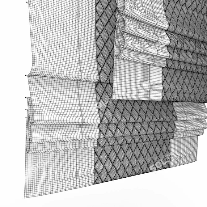 Elegant Roman Blind 61 3D model image 3