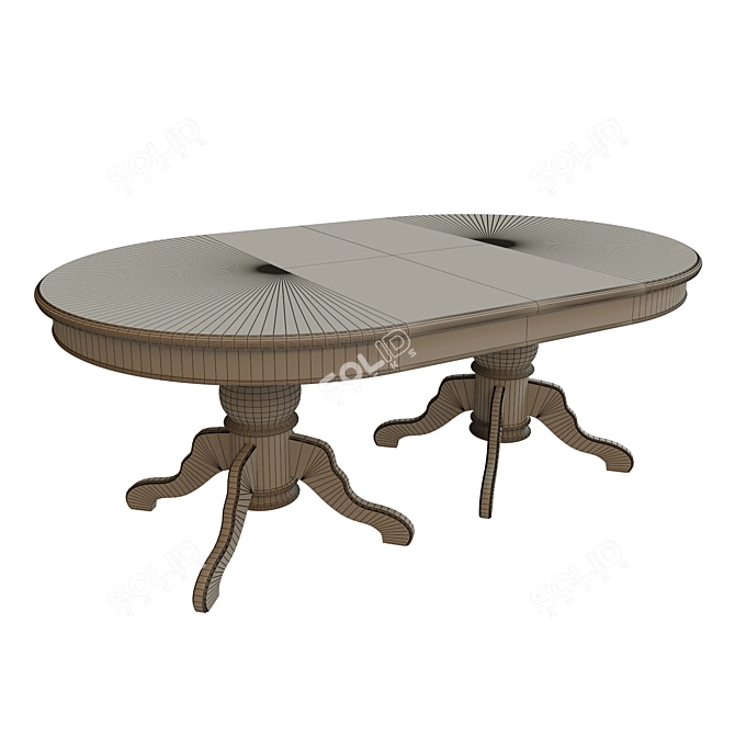 Veneer Dining Table: Modern and Elegant 3D model image 3