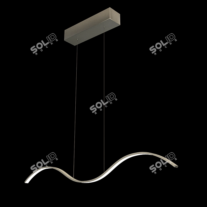 Wave LED Ceiling Light 3D model image 1