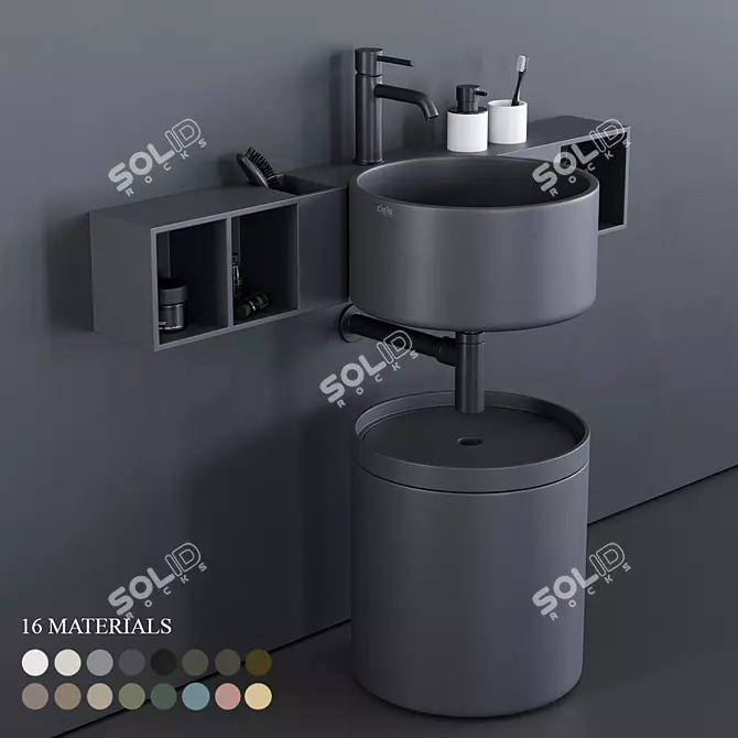 Cielo Sella Ceramic Washbasin 3D model image 1