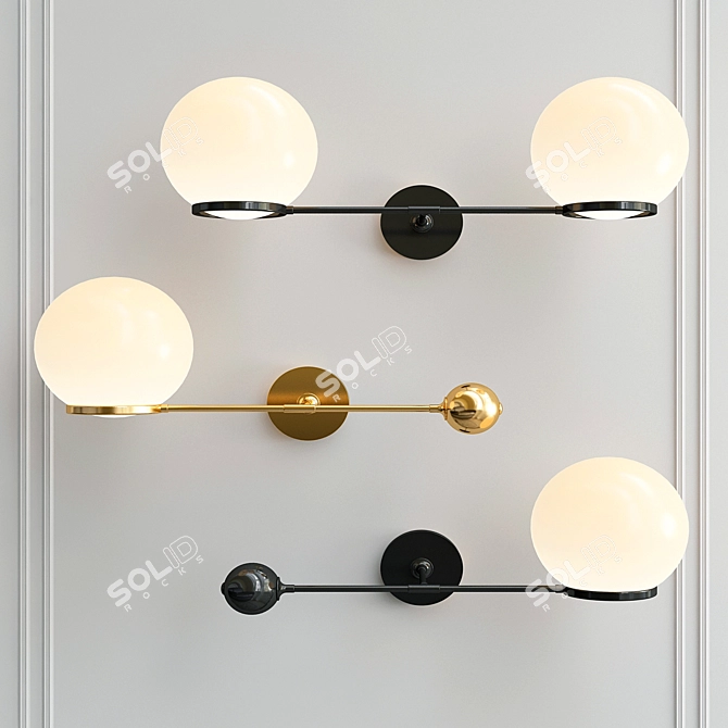 Modern O&G Contrapesso LED Sconce 3D model image 1