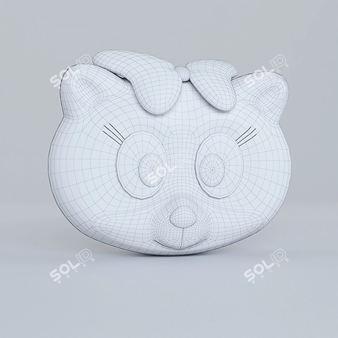 Adorable Bear Plush Toy 3D model image 2