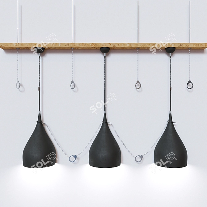 Industrial Loft Pendant Lamp 3D model image 1