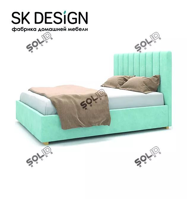 SK Design Elle: Stylish Wood-Framed Chair 3D model image 2