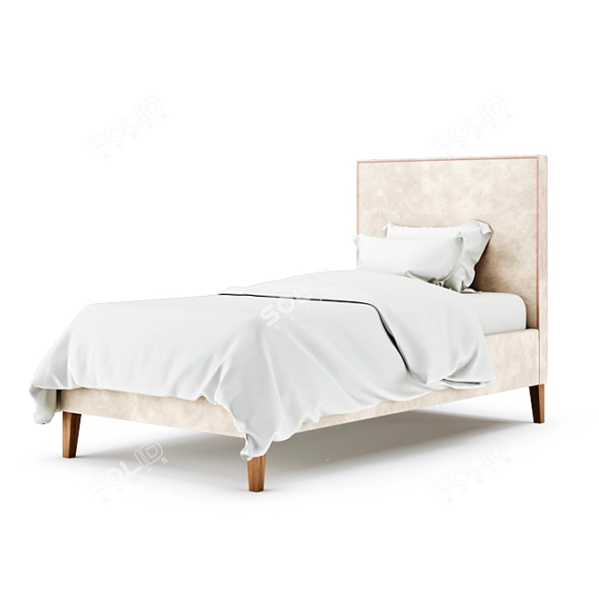 Marko Kraus 90cm Modern Single Bed 3D model image 1