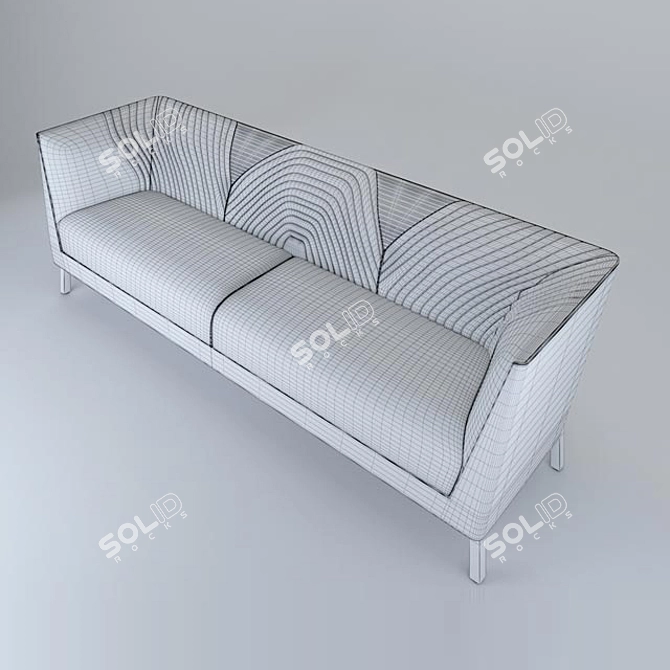  Modern Lounge Sofa - 290 cm Width, Comfortable Seating 3D model image 3