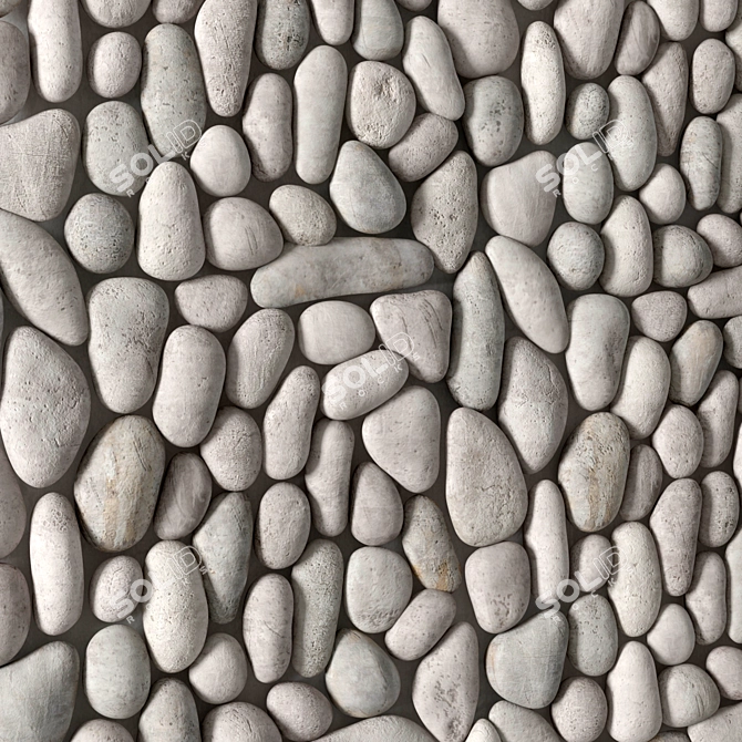 Pristine Pebble Panel 3D model image 1