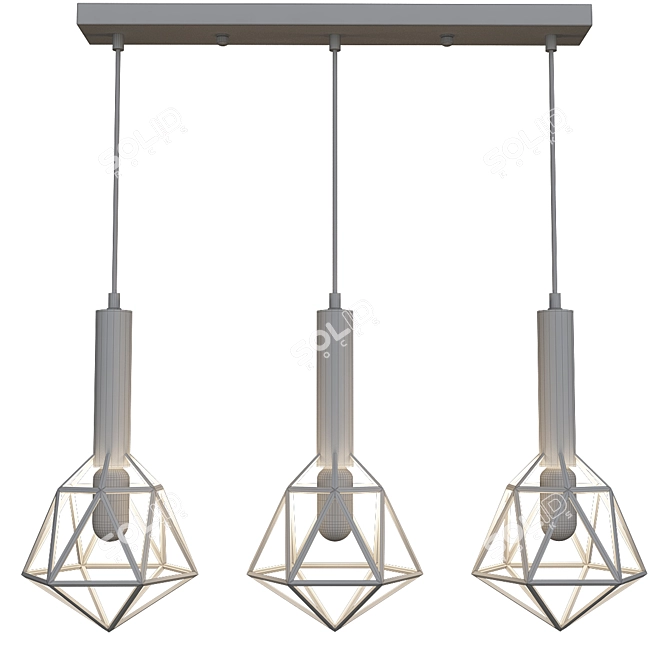 Modern Geometric Pendant Lamp 3D model image 3