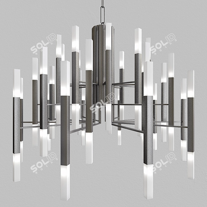 Elegant Artistic Chandelier: Illuminating Brilliance 3D model image 1