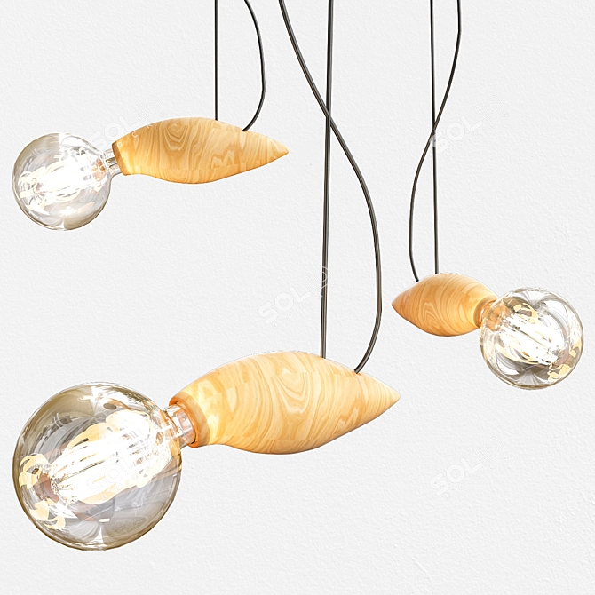 Cosmic Glow Pendant Light 3D model image 1