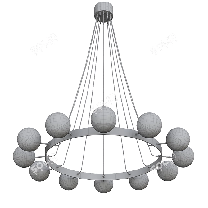 Stunning Stilnovo Italian Chandelier 3D model image 3