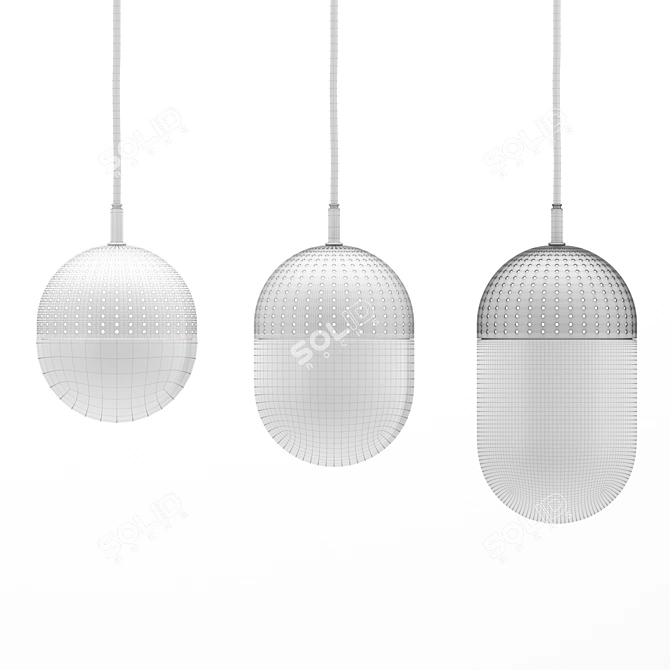 Sleek and Stylish Dot Lamp 3D model image 2