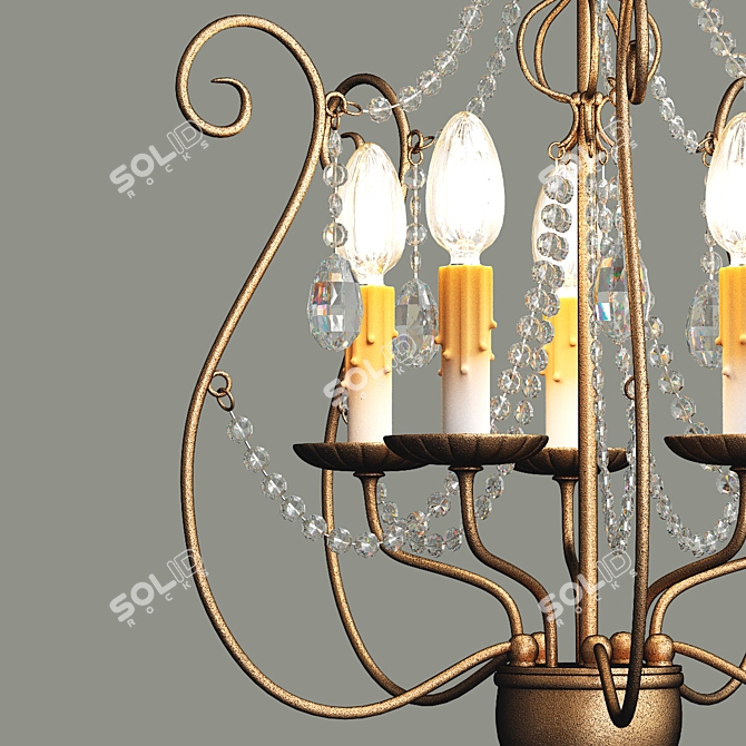 Elegant Astoria Grand Chandelier 3D model image 1